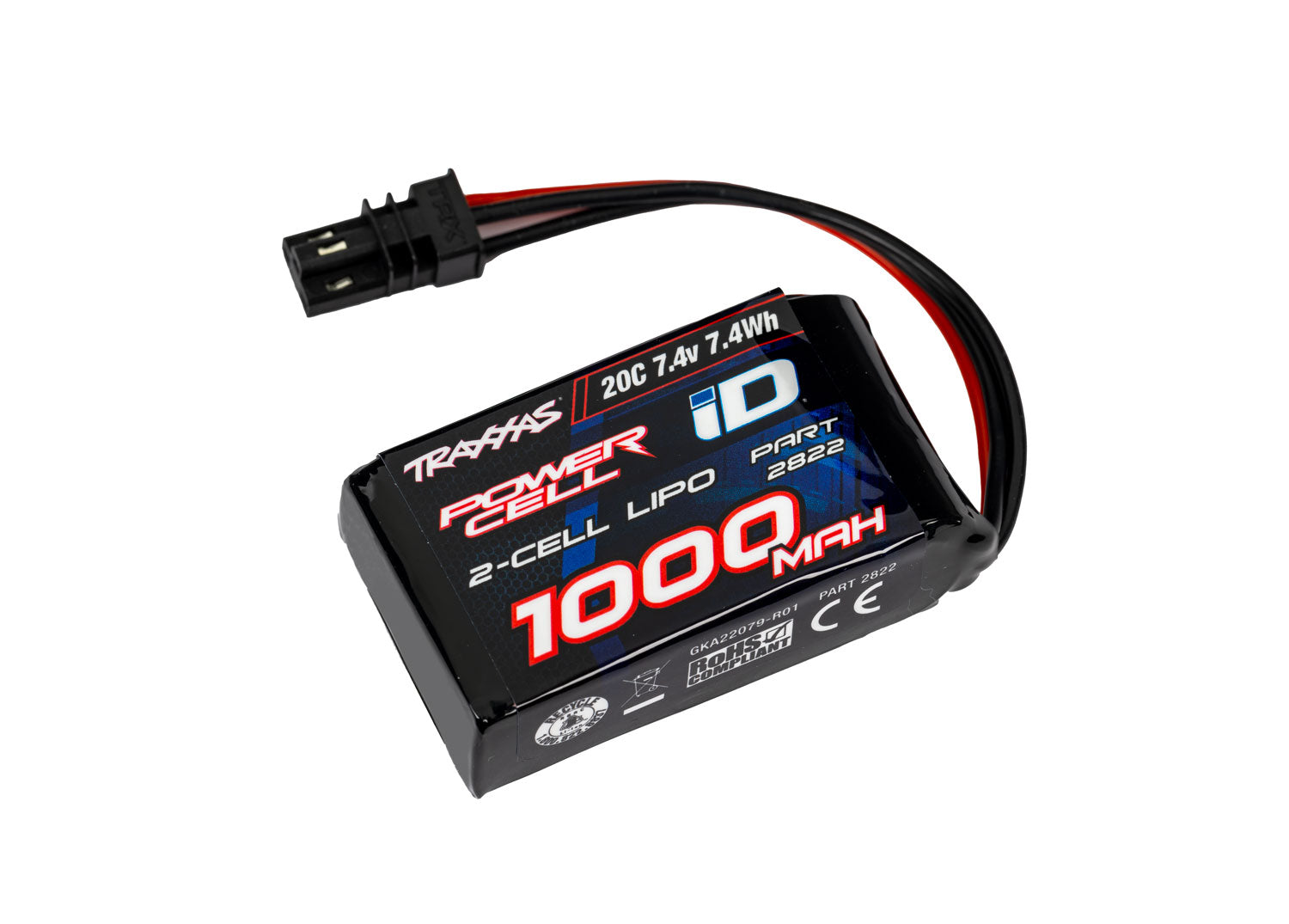 Traxxas - 1000 mAh 7.4 Volt 2-Cell LiPo Battery