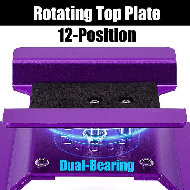 INJORA - Aluminum RC Car Stand with Shock Holder for 1/24 1/18 RC Crawler (PURPLE)