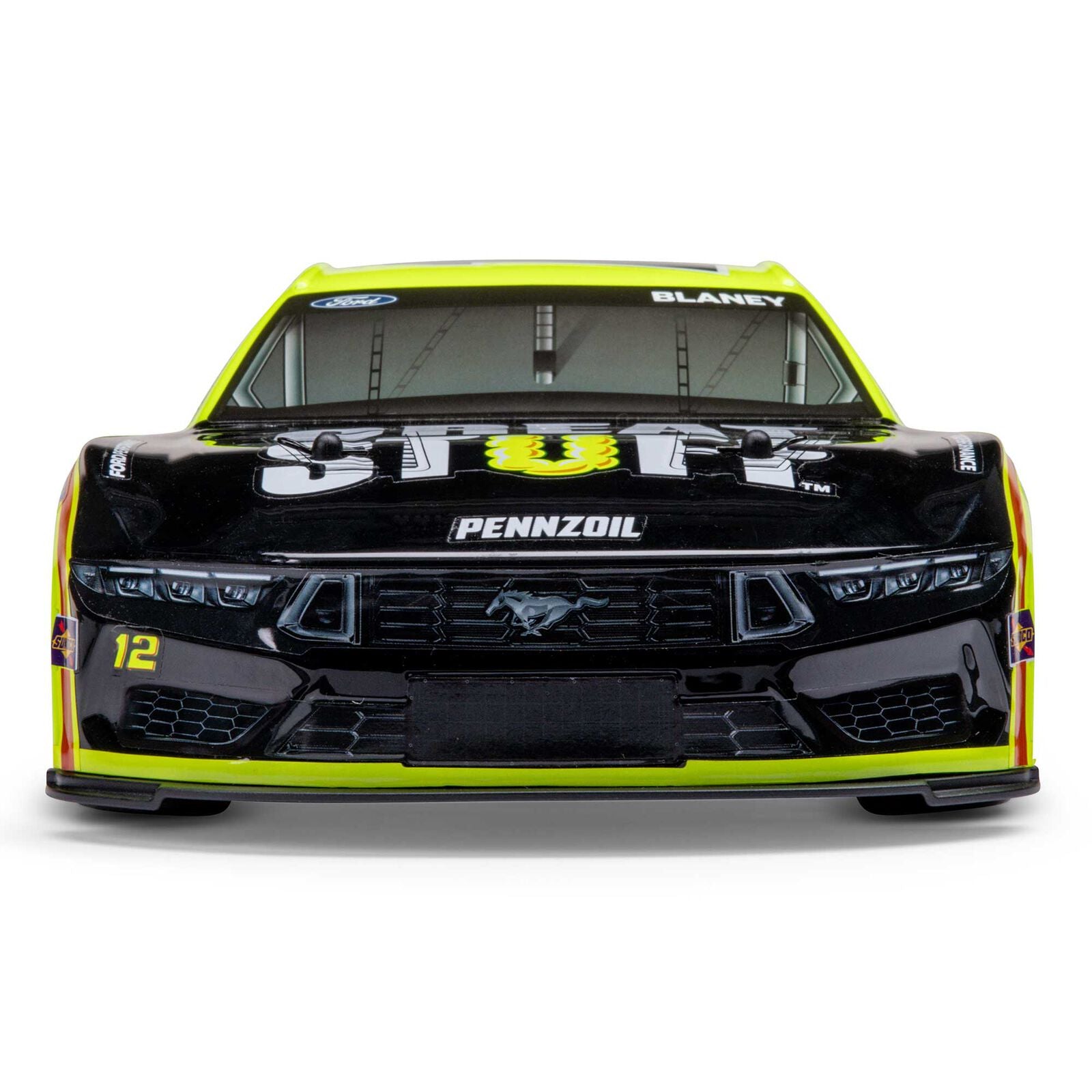 Team Losi - 1/12 NASCAR RC Racecar Ryan Blaney No. 12 2024 Menards Ford Mustang 2S AWD RTR Brushed On-Road (Battery & Charger Included), Yellow