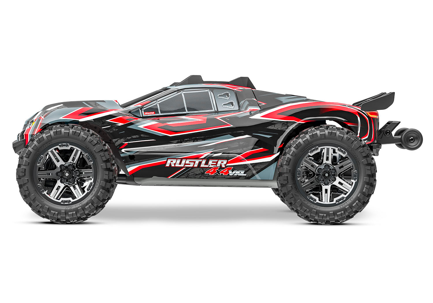 Traxxas - Rustler 4x4 VXL Brushless RTR 1/10 4WD Stadium Truck w/TQi 2.4GHz Radio & TSM, Roja