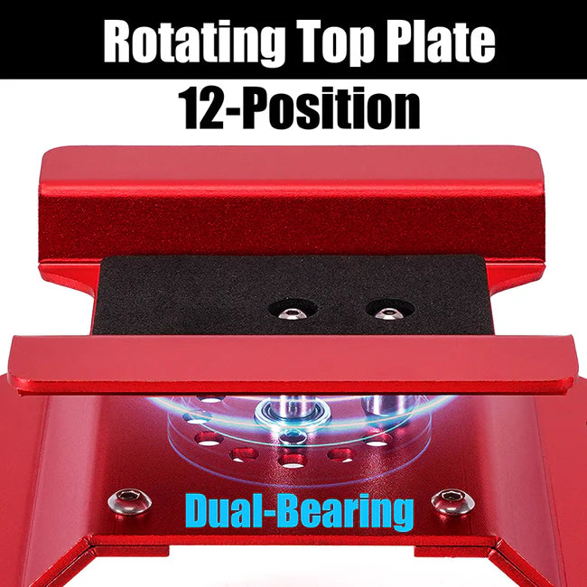 INJORA - Aluminum RC Car Stand with Shock Holder for 1/24 1/18 RC Crawler (RED)