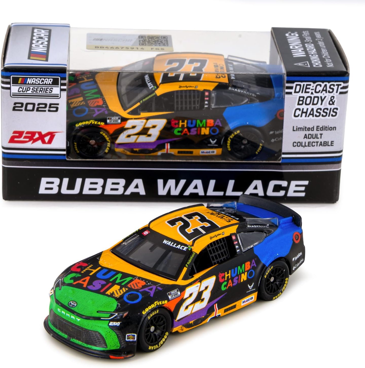 Lionel Racing - Bubba Wallace #23 2025 Chumba Casino Brickyard Win, escala 1:64