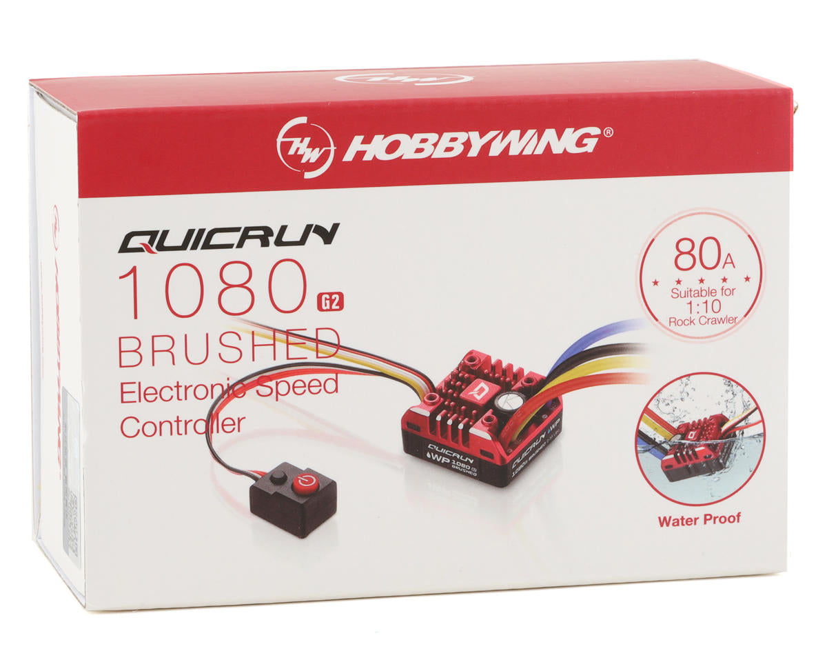Hobbywing - QuicRun Waterproof 1080 G2 Brushed Crawling ESC (2-3S)
