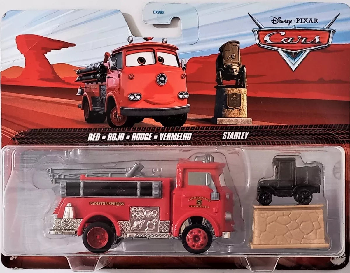 Mattel - Disney Pixar Cars, Rojo / Stanley