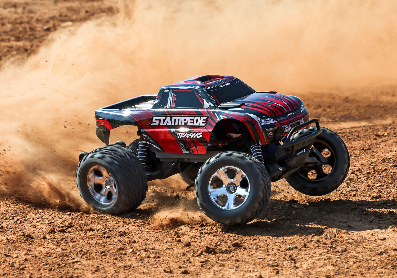 Traxxas - Stampede HD 1/10 RTR 2WD Electric Monster Truck w/XL-5 ESC, TQ 2.4GHz Radio, Battery & USB-C Charger, Roja