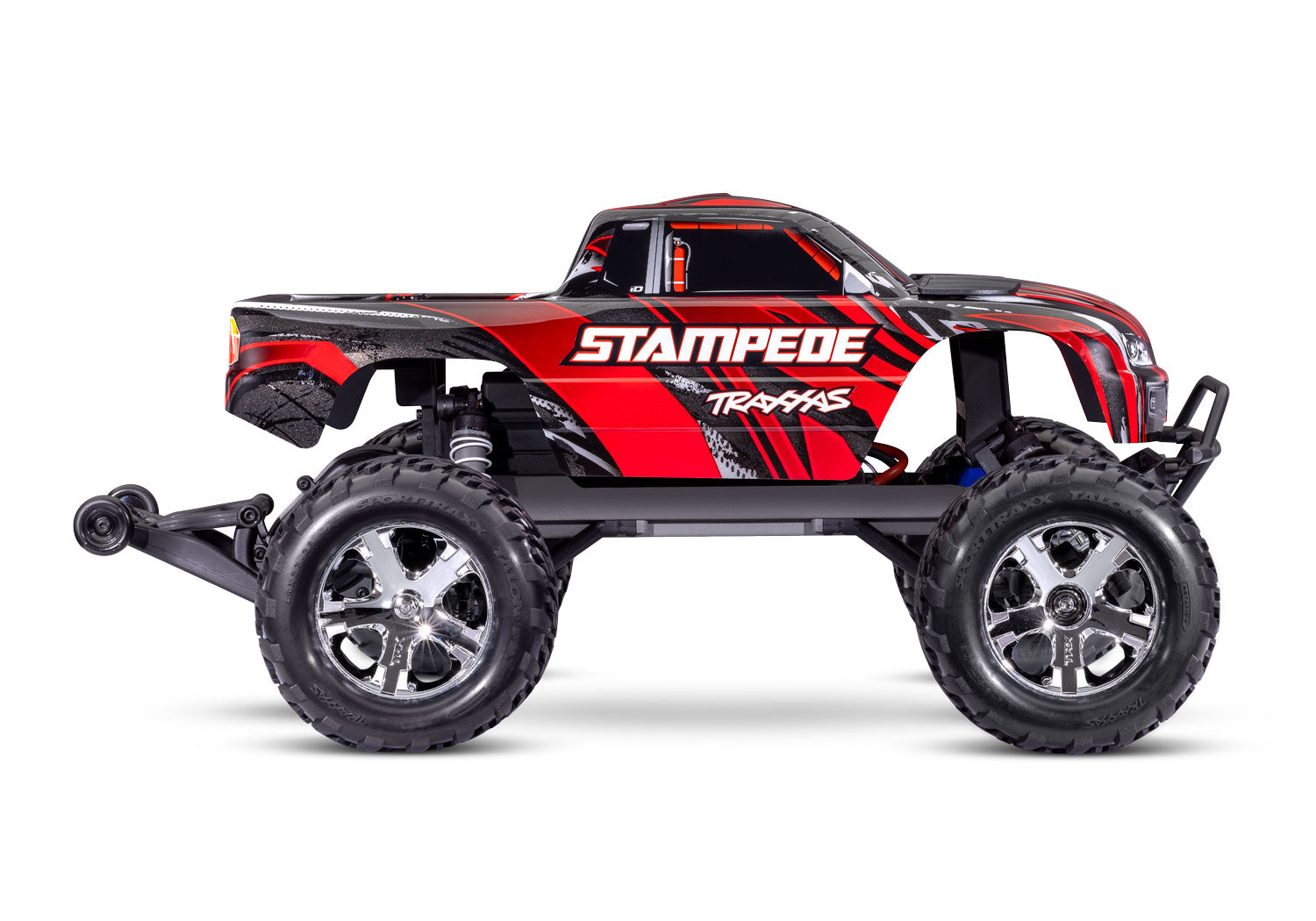 Traxxas - Stampede HD 1/10 RTR 2WD Electric Monster Truck w/XL-5 ESC, TQ 2.4GHz Radio, Battery & USB-C Charger, Roja