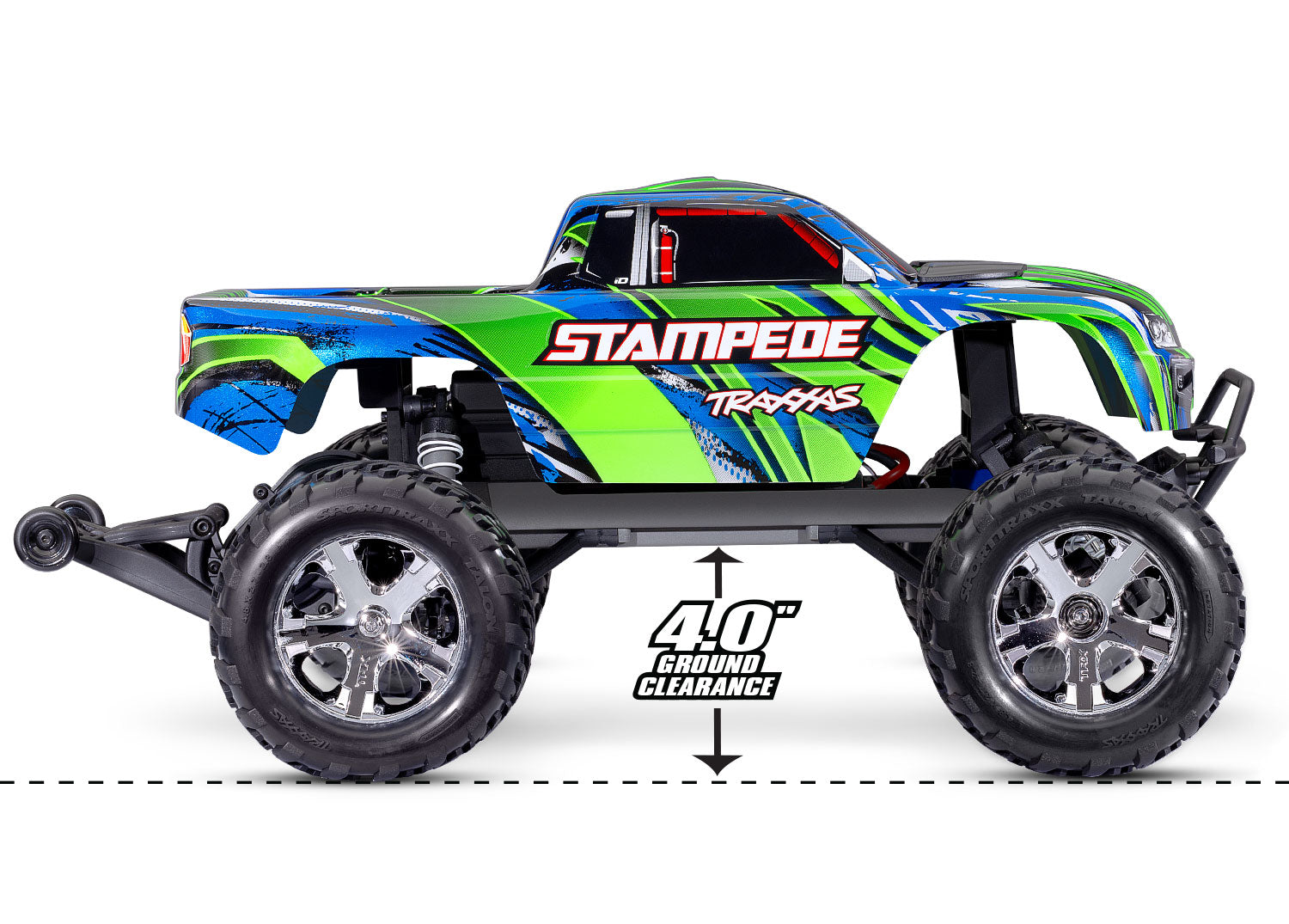 Traxxas - Stampede HD 1/10 RTR 2WD Electric Monster Truck w/XL-5 ESC, TQ 2.4GHz Radio, Battery & USB-C Charger, Roja