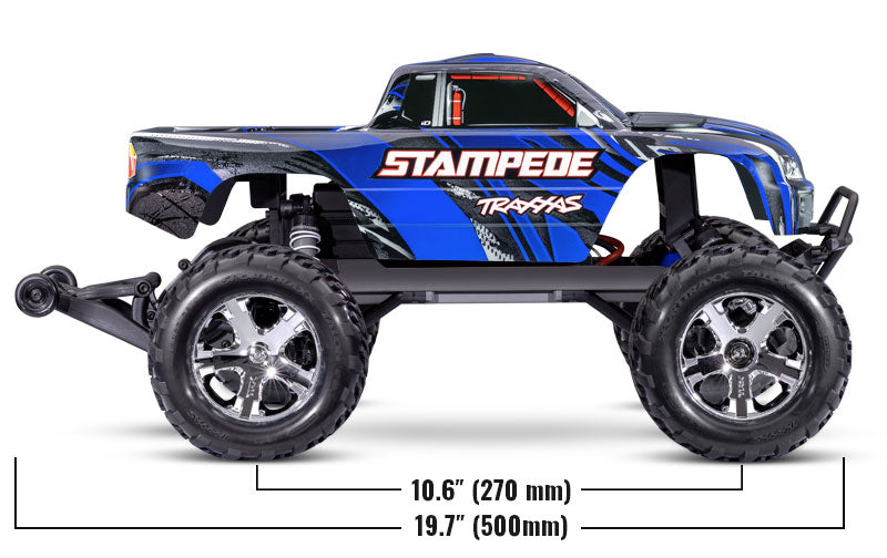 Traxxas - Stampede HD 1/10 RTR 2WD Electric Monster Truck w/XL-5 ESC, TQ 2.4GHz Radio, Battery & USB-C Charger, Roja