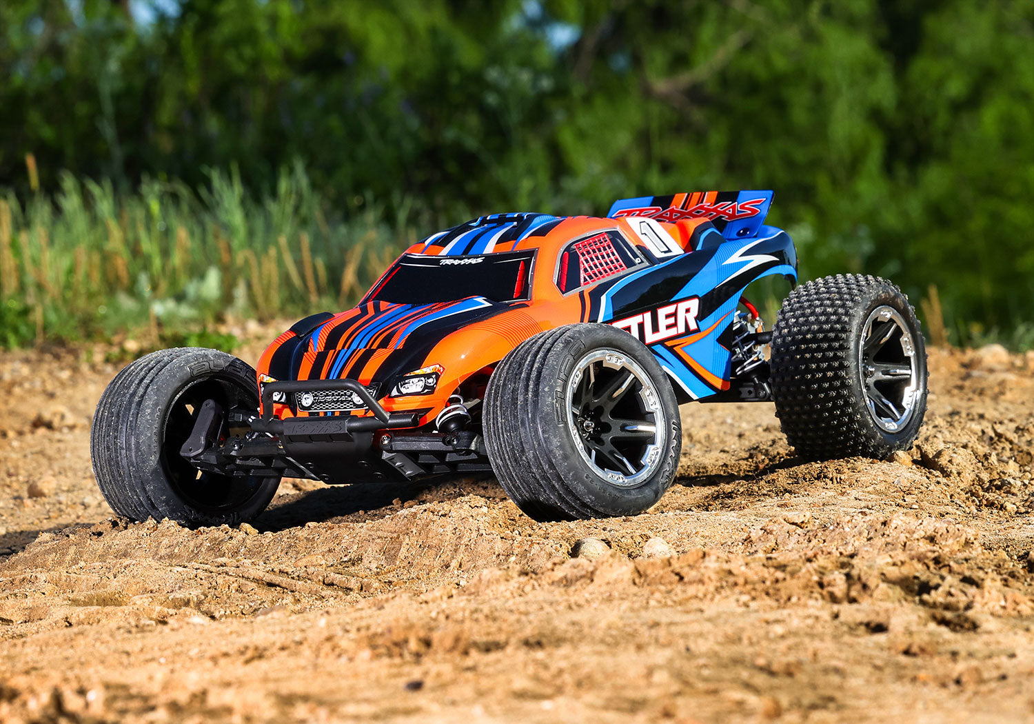 Traxxas - Rustler 2WD XL-5 w/Battery, Naranja