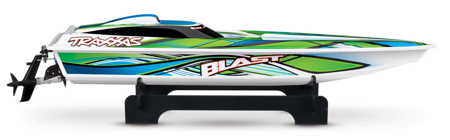 Traxxas - Blast High Performance Race Boat - Battery & DC Charger, Verde