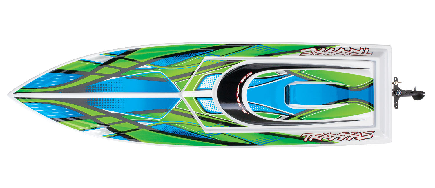 Traxxas - Blast High Performance Race Boat - Battery & DC Charger, Verde