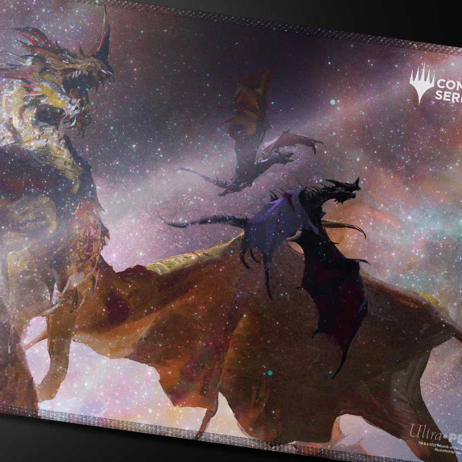 Ultra Pro: Commander Series #5 - Three Color Wedge - The Ur-Dragon Holofoil Playmat for Magic: The Gathering