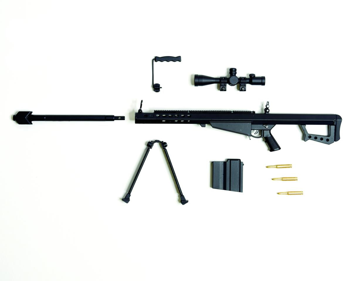 GoatGuns - Miniature 1/4 Scale Die-Cast Barrett 82A1 .50 CAL Model Kit (Black)