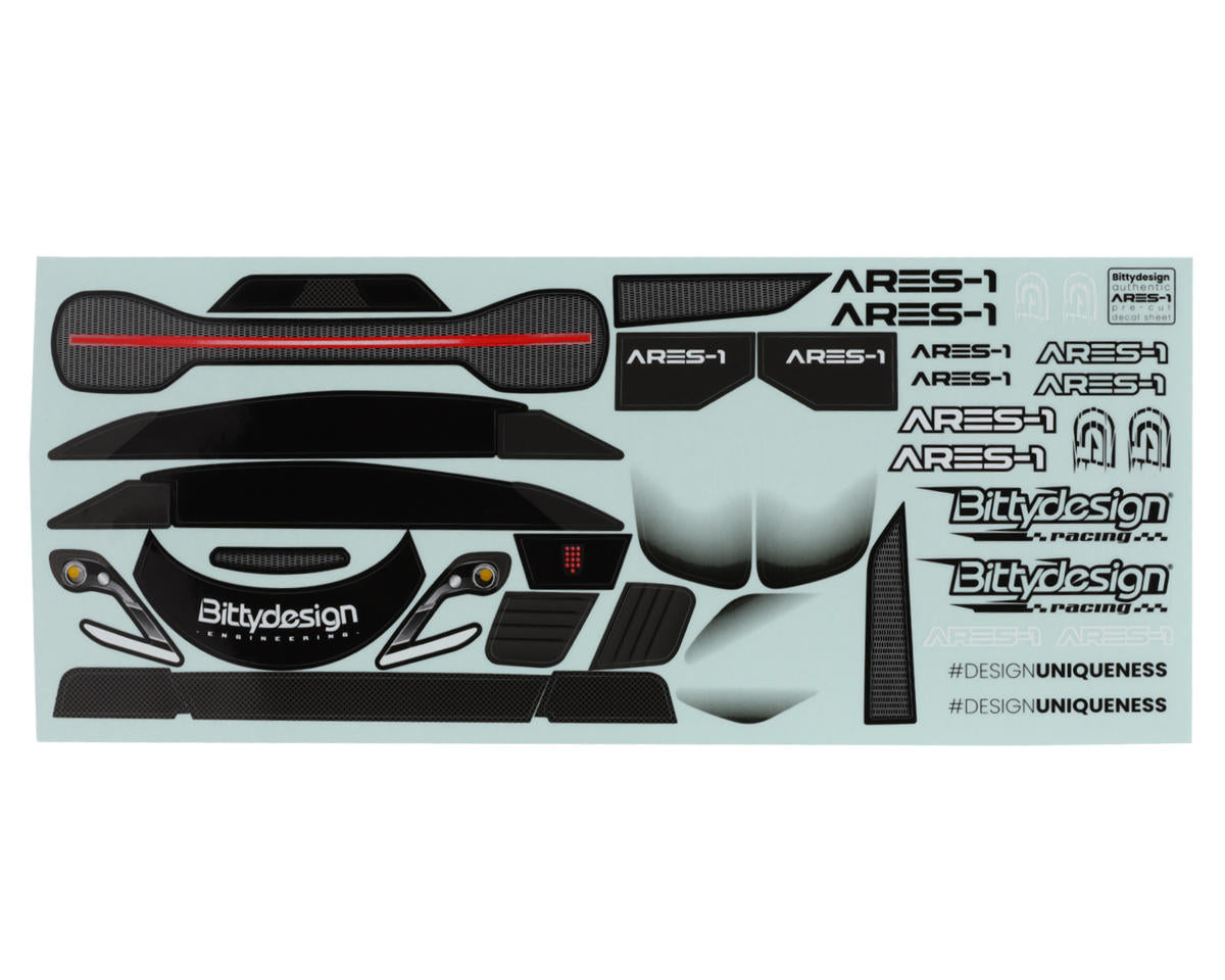 Bittydesign - ARES-1 1/10 GT On-Road Body (Clear) (190mm) carrocería transparente