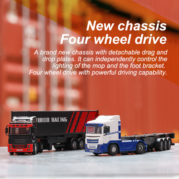 Turbo Racing - C50 Escala 1:76 RC Semi-Truck - Black