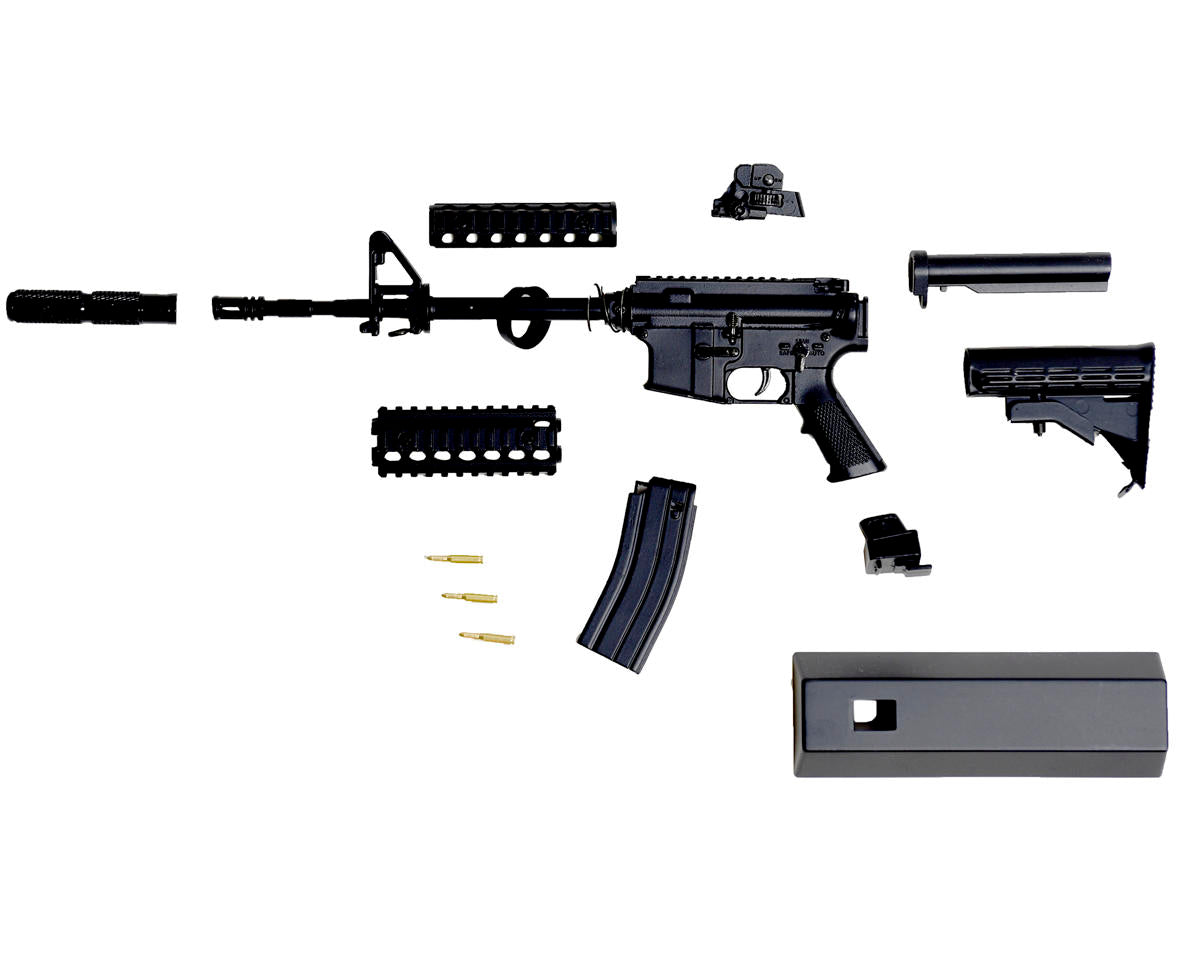 GoatGuns - Miniature 1/3 Scale Die-Cast AR15 Model Kit (Black)