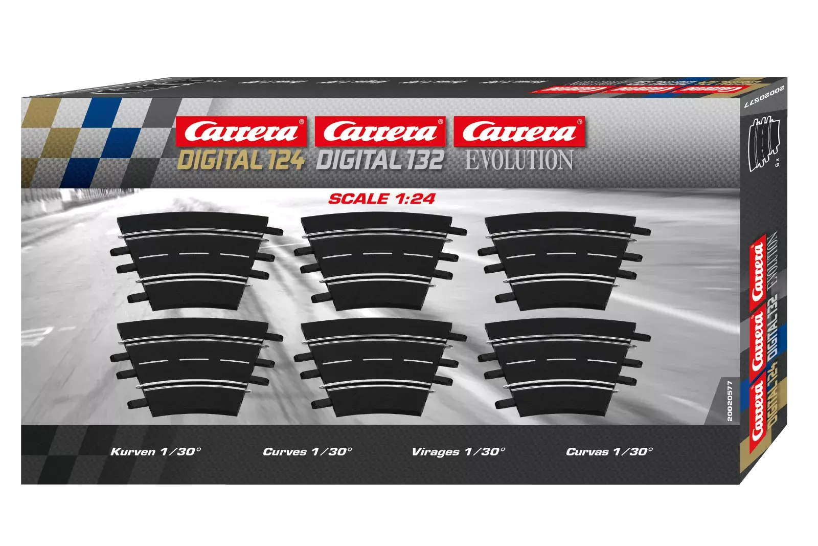 Carrera - Curve 1/30° (6), Digital 1/24 - 1/32