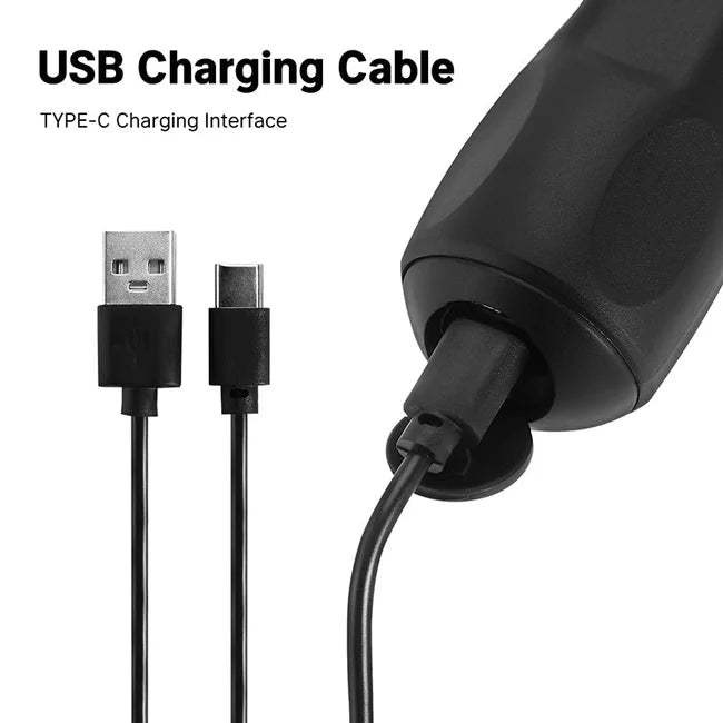 INJORA - Mini Cordless Electric Screwdriver Set for 1/18 1/24 RC Crawler - Electric Screwdriver and 8 Bits