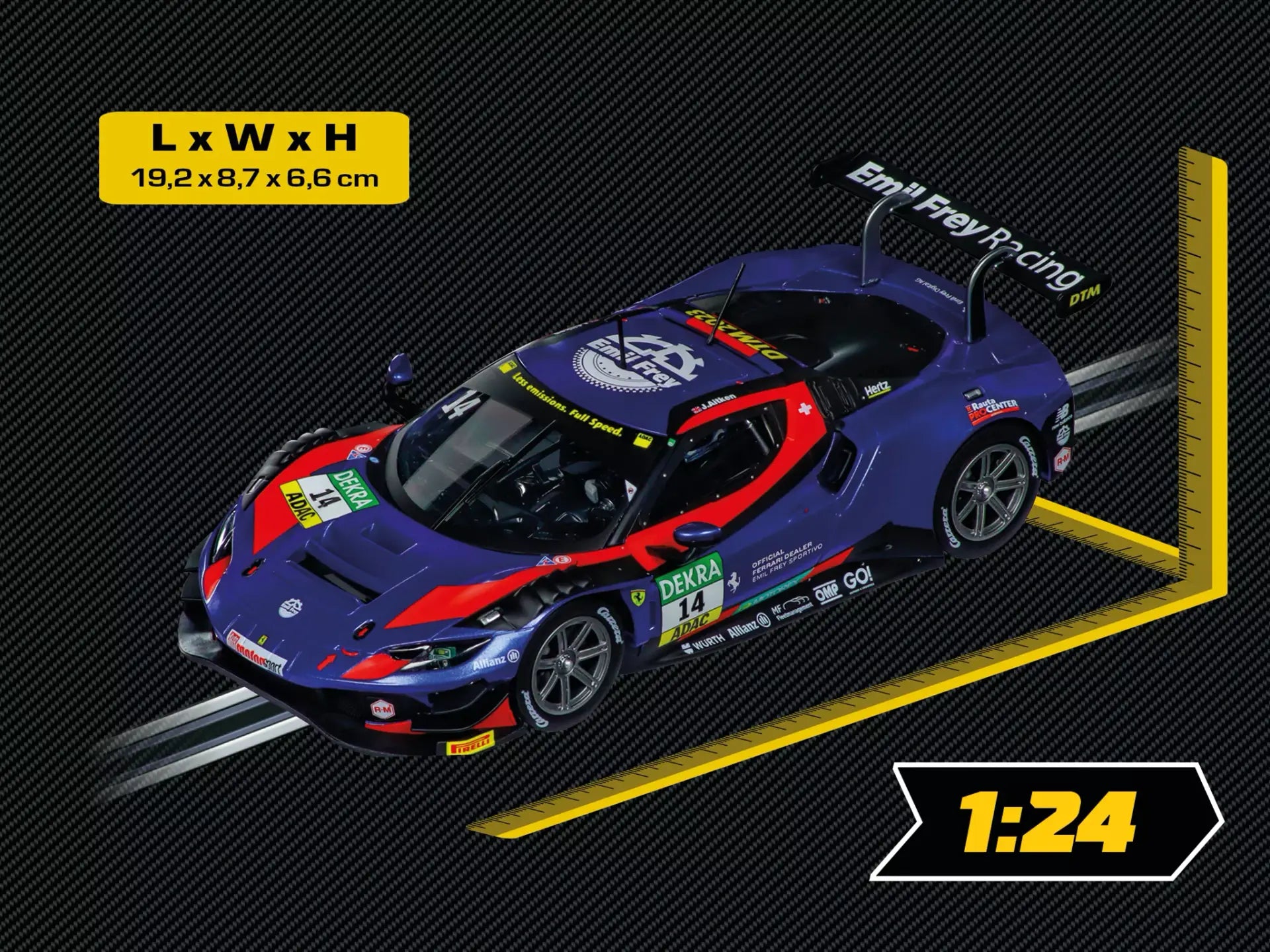 Carrera - "Ferrari 296 GT3 "Emil Frey Racing, No.14"" DTM 2024" Digital 1/24