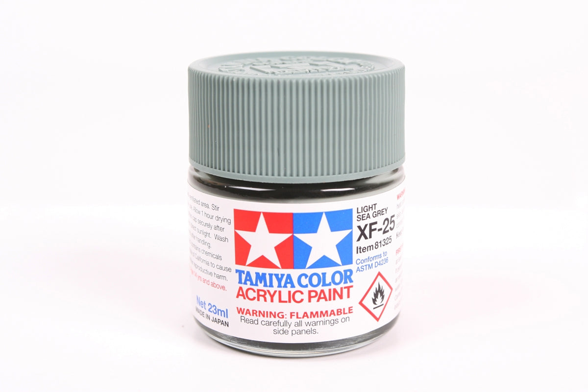 Tamiya - Acrylic XF-25 Light Sea Gray Paint, 23ml Bottle