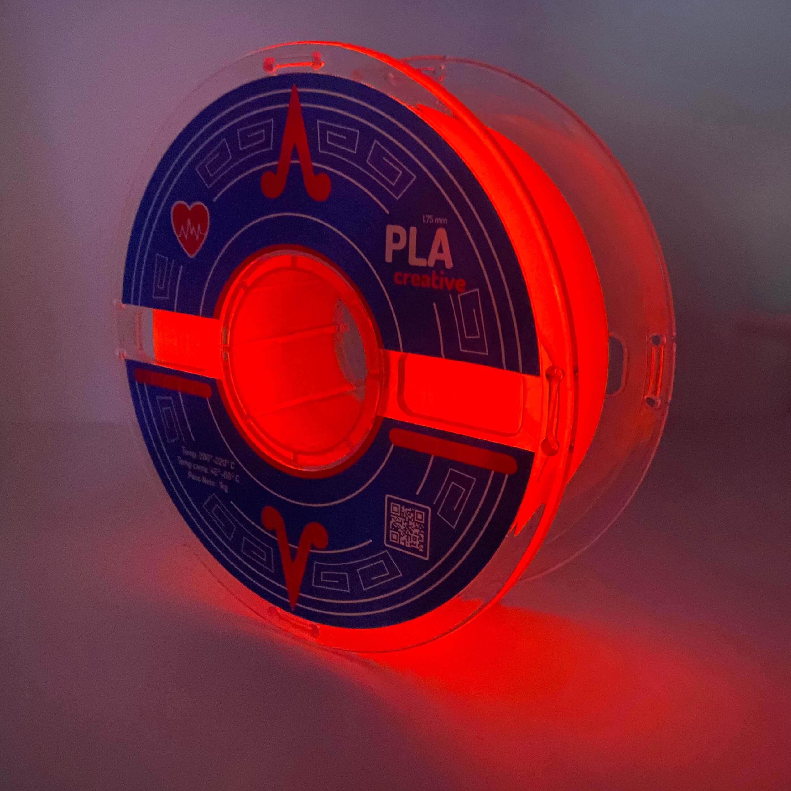 México Makers - Filamento PLA Creative Glow Rojo para Impresora 3D