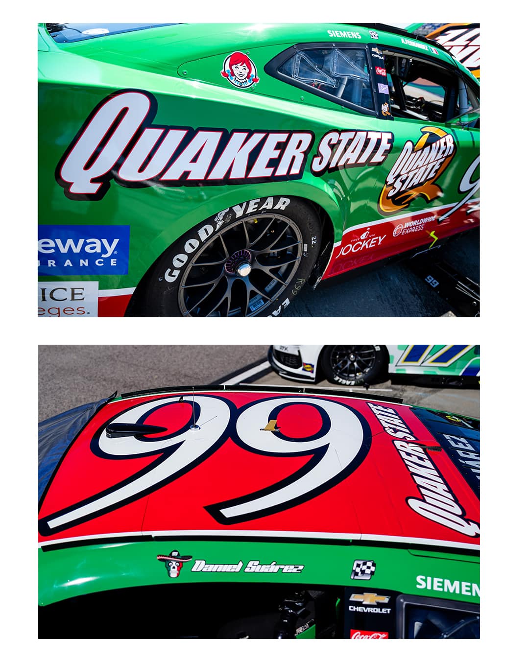 Lionel Racing - Daniel Suárez 2024 Quaker State THROWBACK ARC DIECAST, escala 1:64