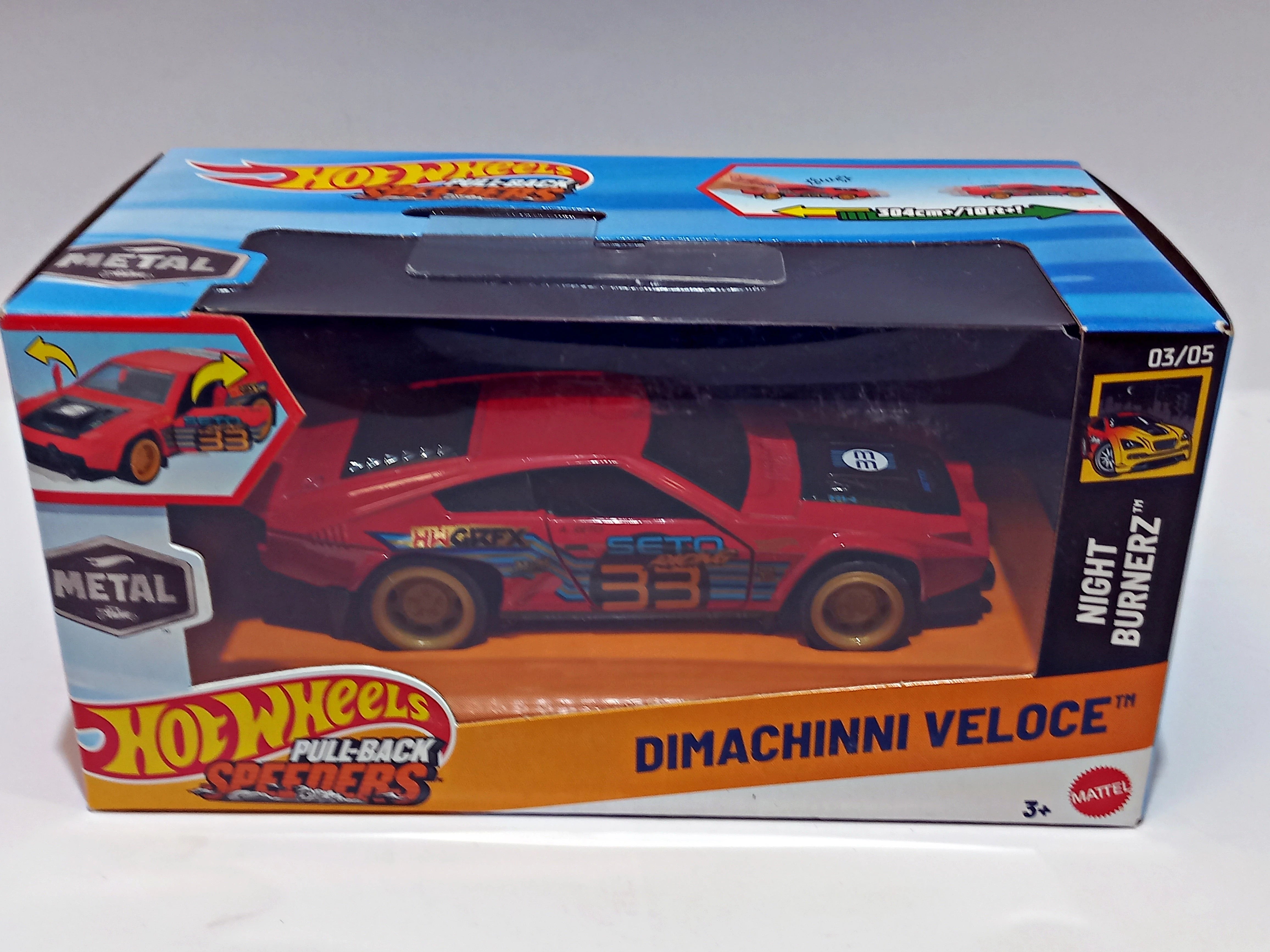 Mattel - Hot Wheels AUTKO HOT WHEELS PULL-BACK SPEEDERS DIMACHINNI VELOCE