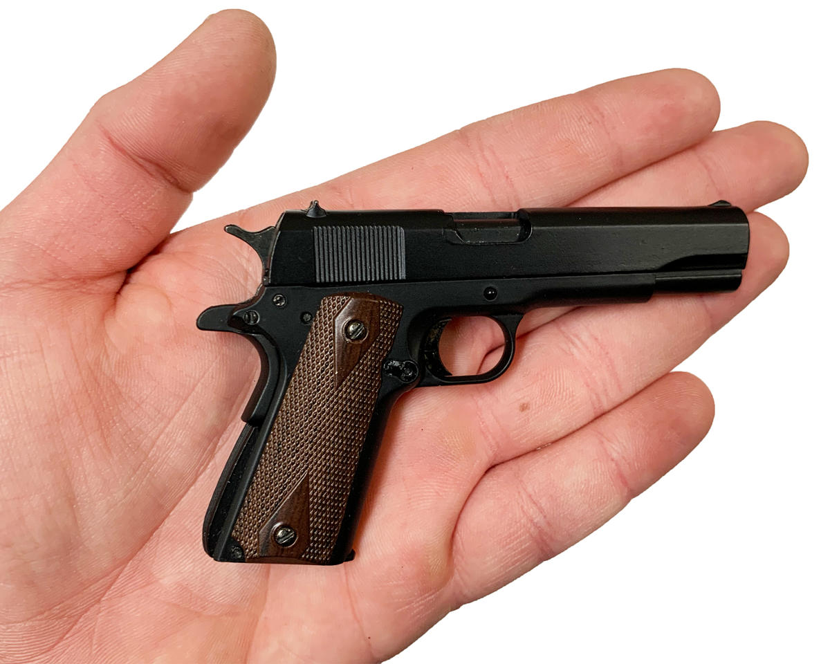 GoatGuns - Miniature 1/2.5 Scale Die-Cast 1911 Model Kit (Black)