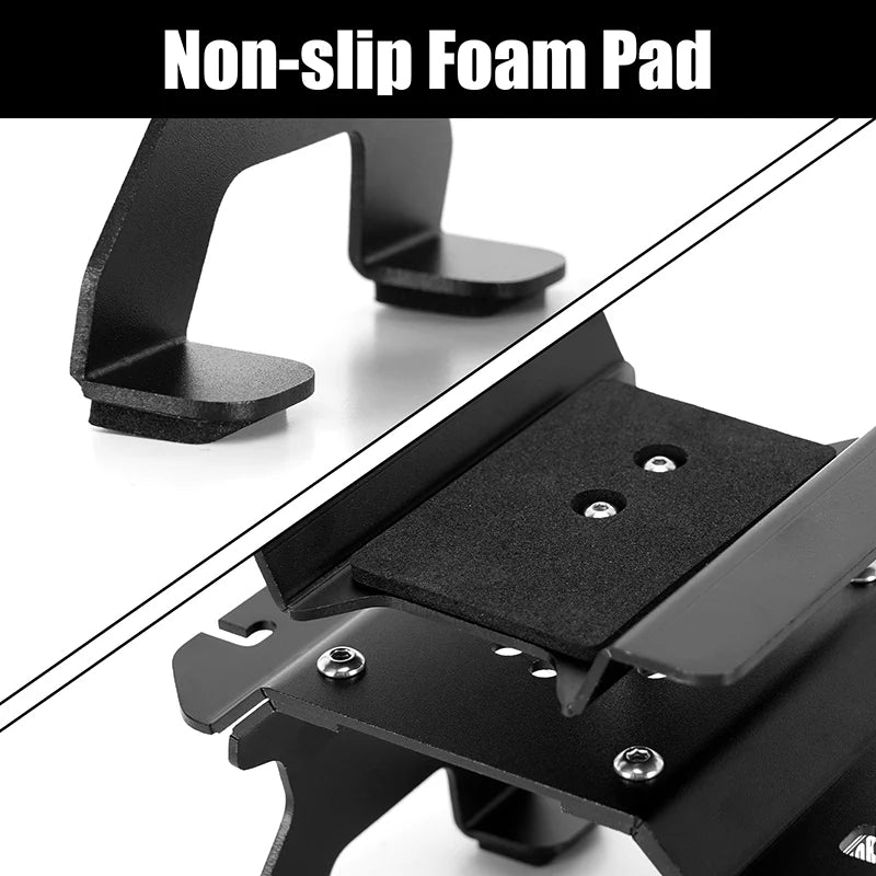 INJORA - Aluminum RC Car Stand with Shock Holder for 1/24 1/18 RC Crawler (BLACK)