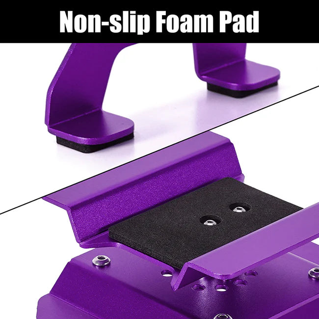 INJORA - Aluminum RC Car Stand with Shock Holder for 1/24 1/18 RC Crawler (PURPLE)