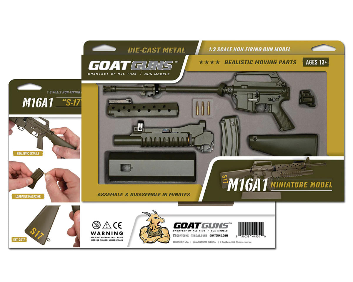 GoatGuns - Miniature 1/3 Scale Die-Cast Vietnam M16A1 Grenadier Model Kit (OD Green)