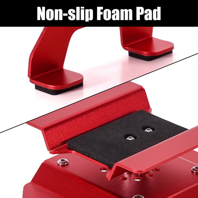 INJORA - Aluminum RC Car Stand with Shock Holder for 1/24 1/18 RC Crawler (RED)