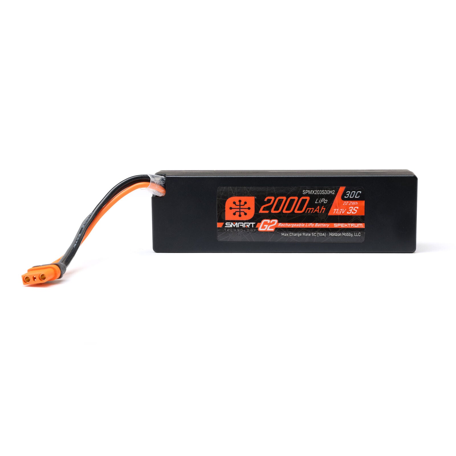 Spektrum RC - 11.1V 2000mAh 3S 30C Smart G2 LiPo Battery: IC2