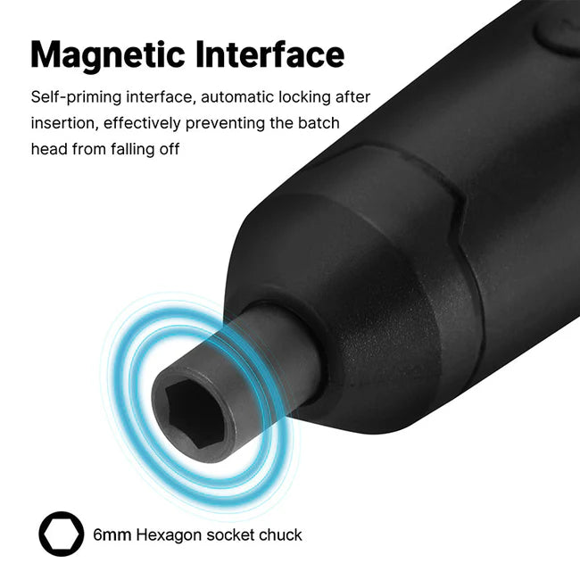 INJORA - Mini Cordless Electric Screwdriver Set for 1/18 1/24 RC Crawler - Electric Screwdriver and 8 Bits