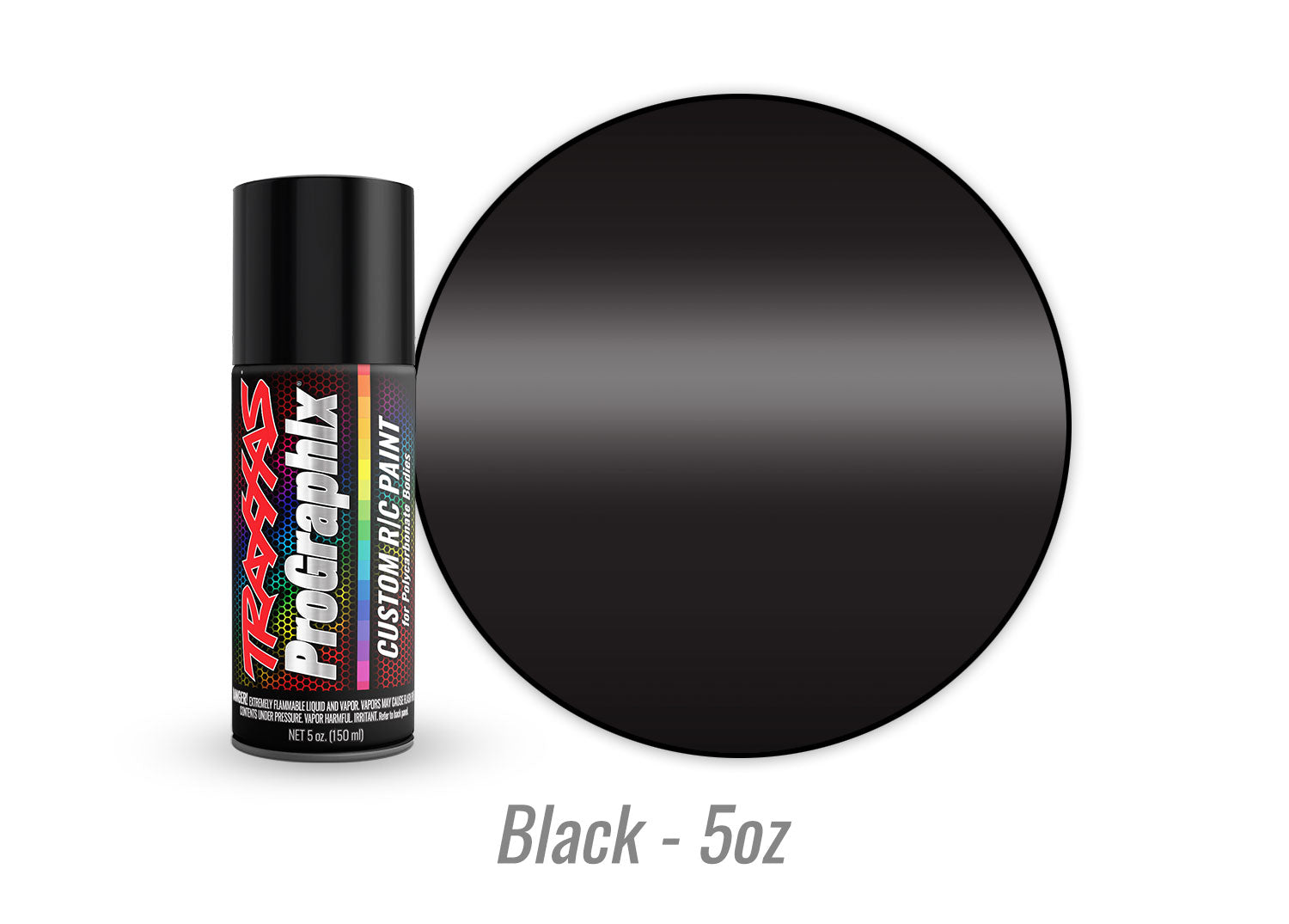 Traxxas - ProGraphix "Black" Custom R/C Lexan Spray Paint (5oz)