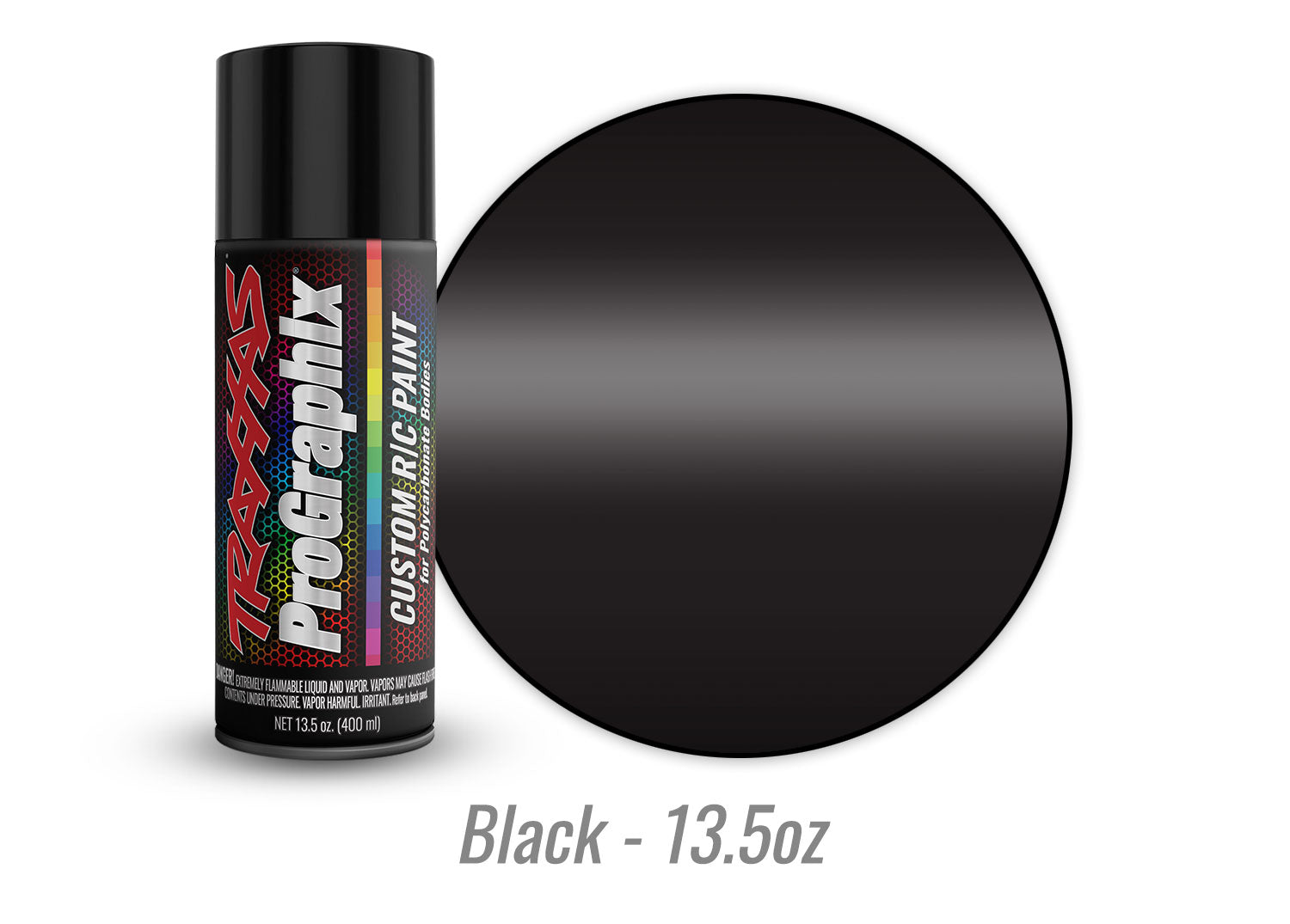 Traxxas - ProGraphix "Black" Custom R/C Lexan Spray Paint (13.5oz)