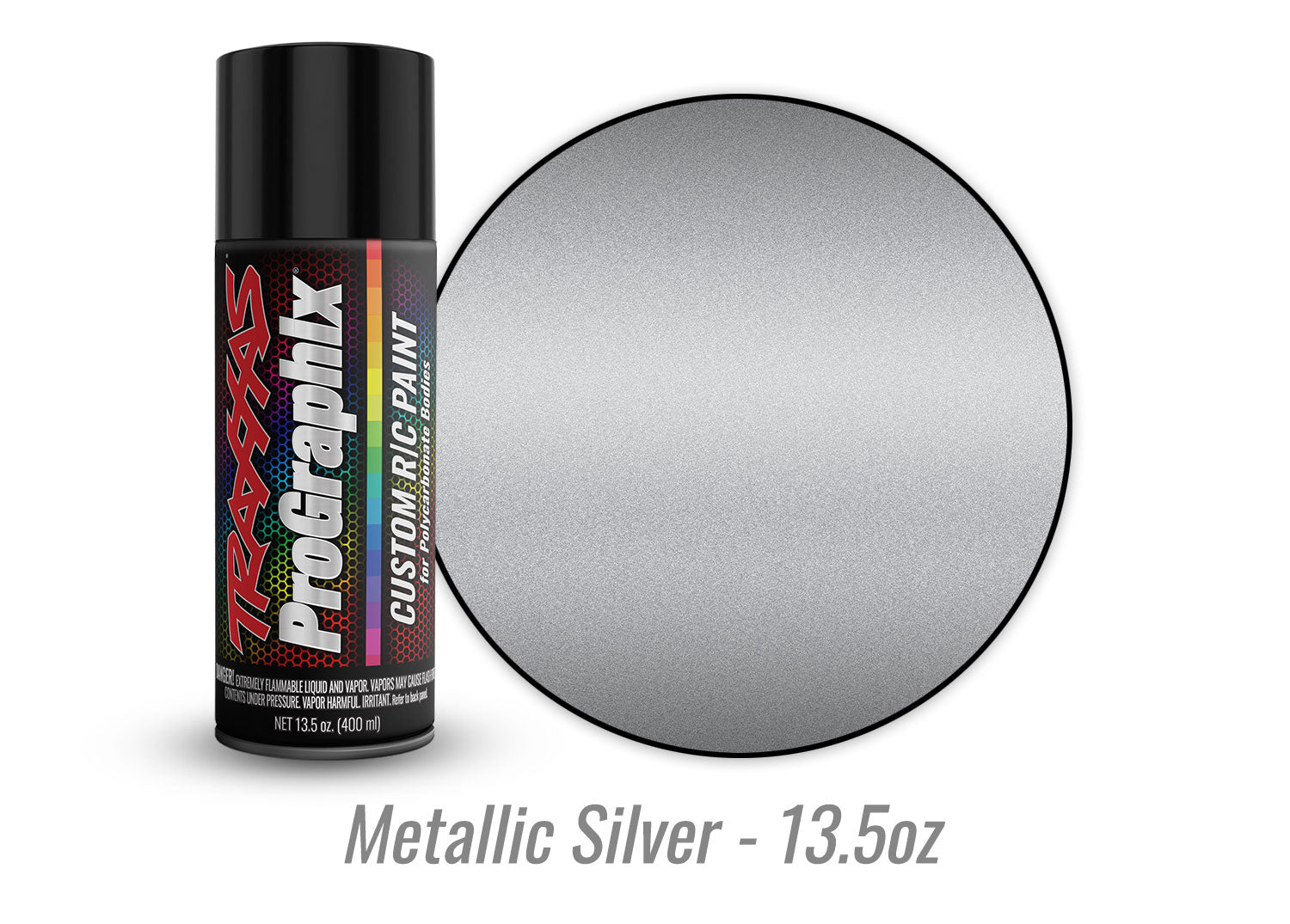 Traxxas - ProGraphix "Metallic Silver" Custom R/C Lexan Spray Paint (13.5oz)
