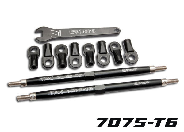 Traxxas - TUBES 128 mm Black Aluminum Toe Links (2)