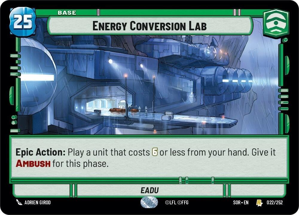 SWU Spark of the Rebellion - 022 Energy Conversion Lab