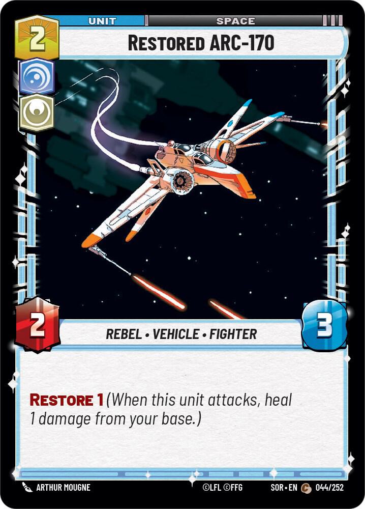 SWU Spark of the Rebellion - 044 Restored ARC-170