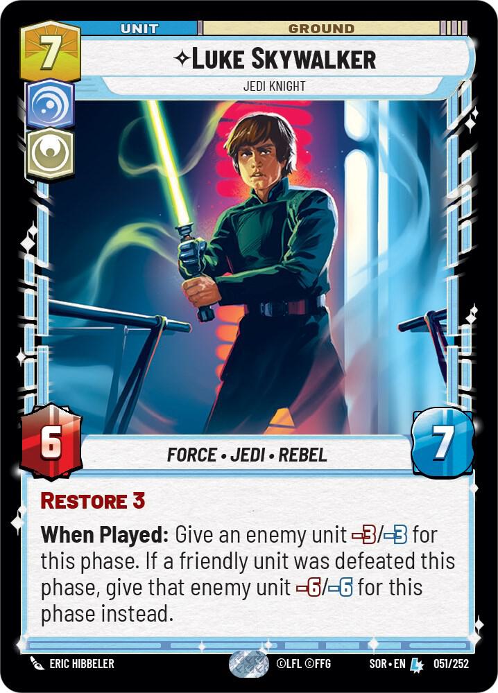 SWU Spark of the Rebellion - 051 Luke Skywalker