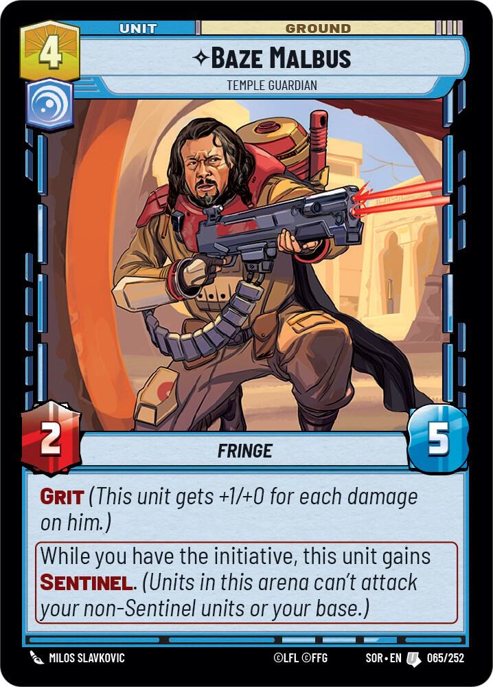 SWU Spark of the Rebellion - 065 Baze Malbus