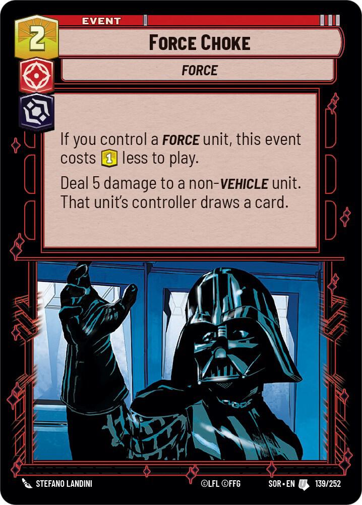 SWU Spark of the Rebellion - 139 Force Choke