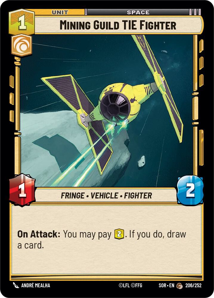 SWU Spark of the Rebellion - 206 Mining Guild TIE Fighter