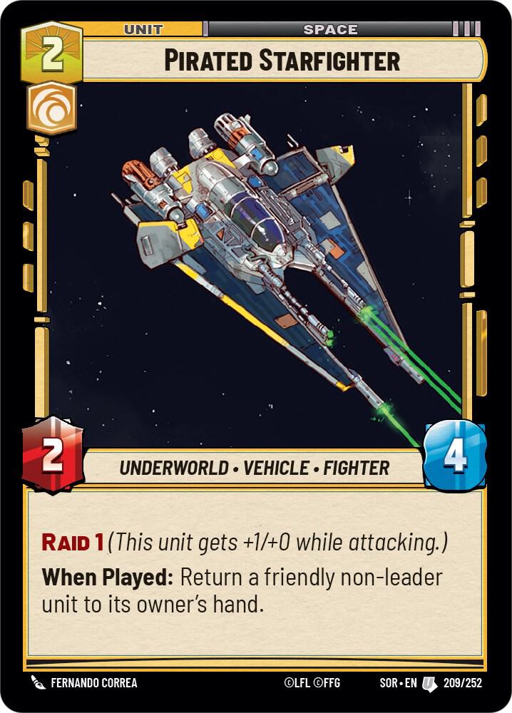 SWU Spark of the Rebellion - 209 Pirated Starfighter