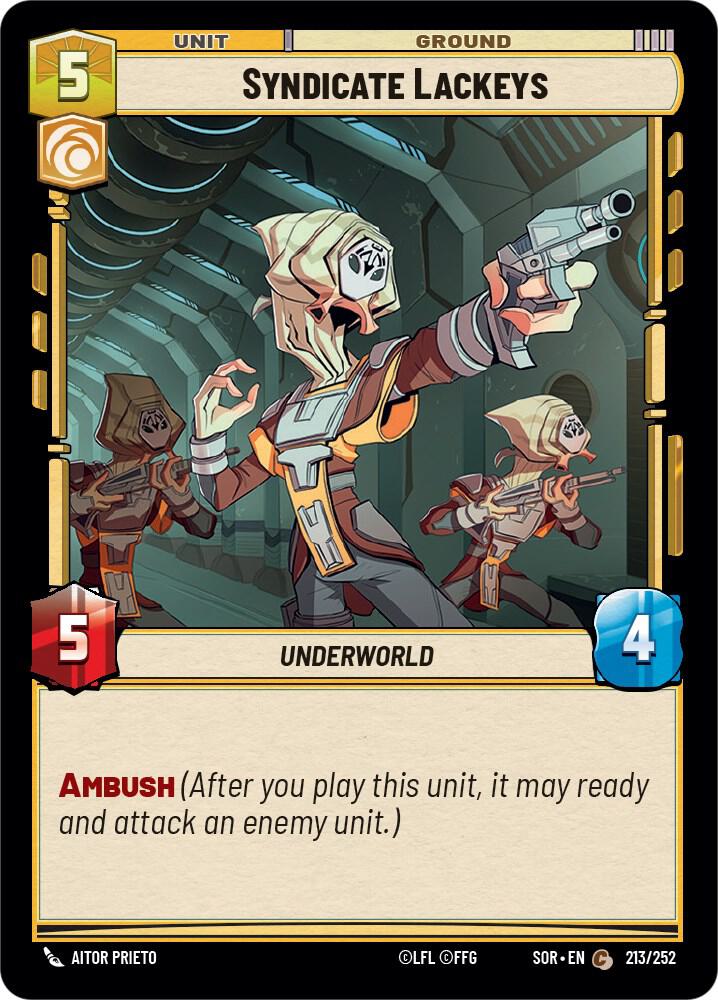 SWU Spark of the Rebellion - 213 Syndicate Lackeys