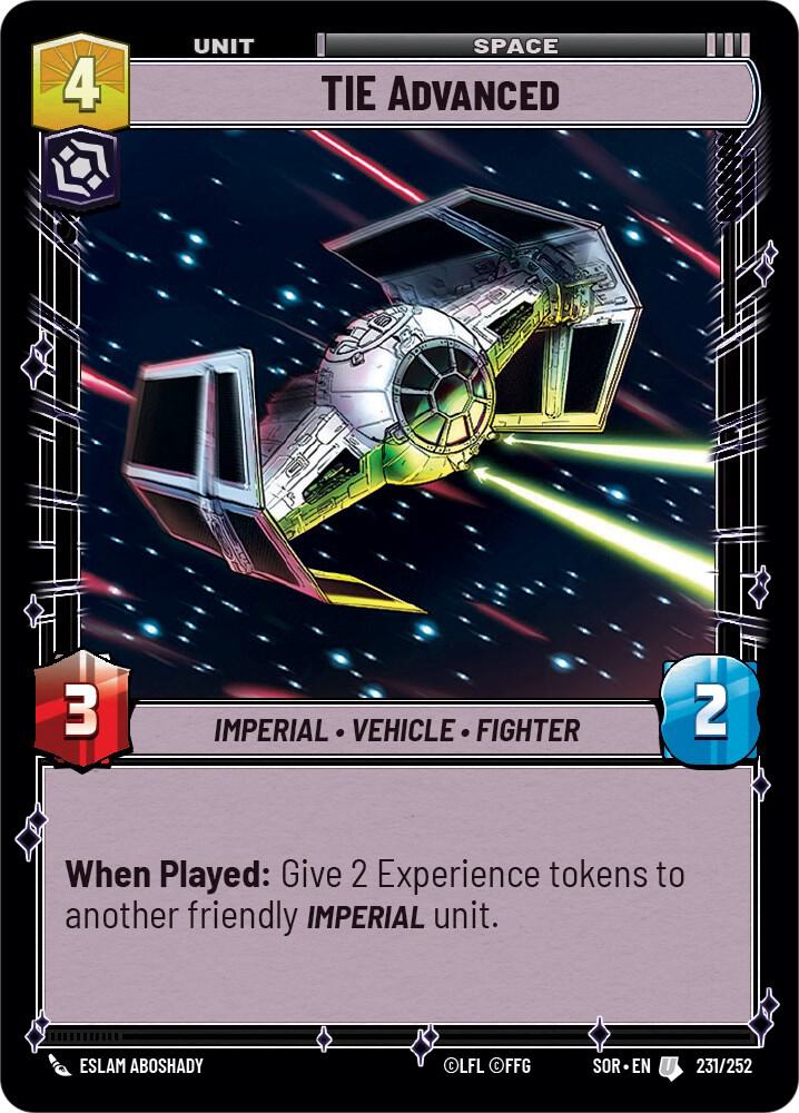 SWU Spark of the Rebellion - 231 TIE Advanced