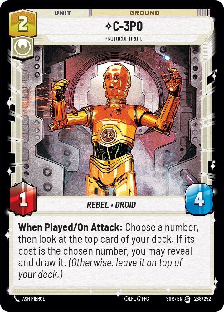 SWU Spark of the Rebellion - 238 C-3PO