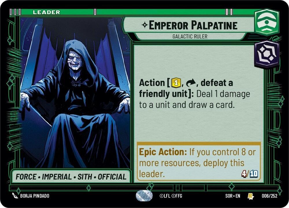 SWU Spark of the Rebellion - 006 Emperor Palpatine