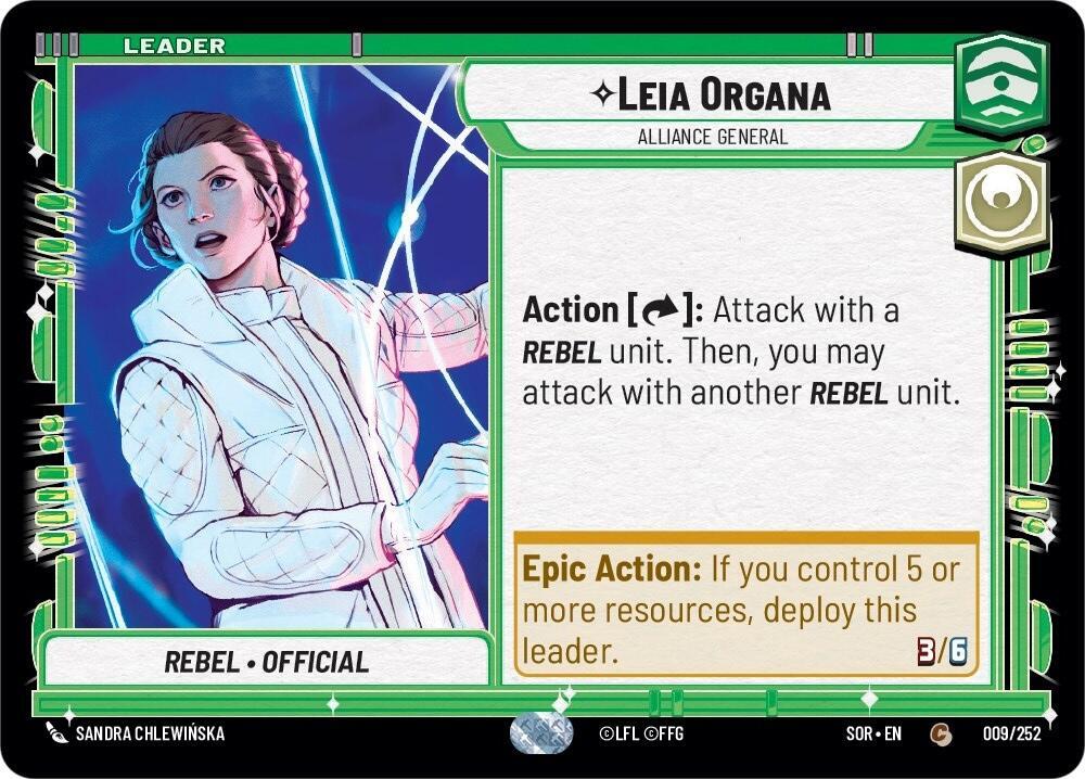 SWU Spark of the Rebellion - 009 Leia Organa